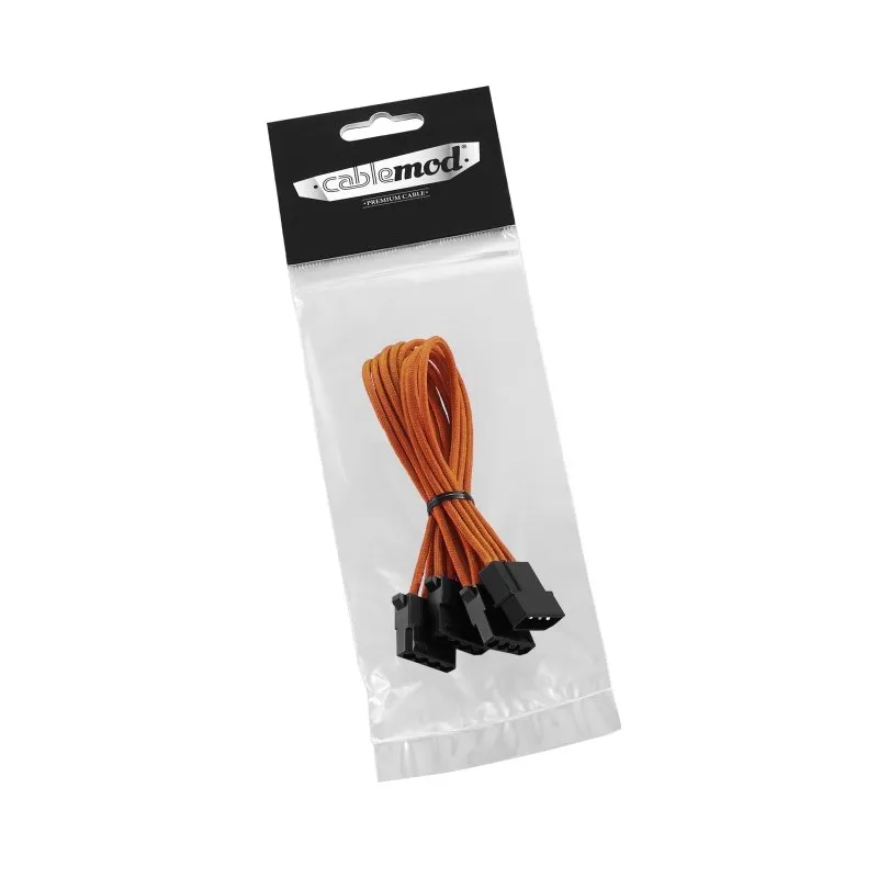 CableMod ModFlex Molex naar 3x Molex adapter 30cm oranje