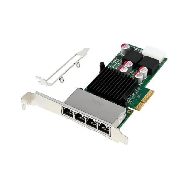 Microconnect I350-T4 quad netwerkkaart PoE 1GbE