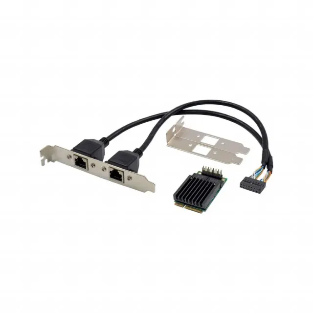 Microconnect MiniPCIe netwerkkaart I210 Dual-RJ45