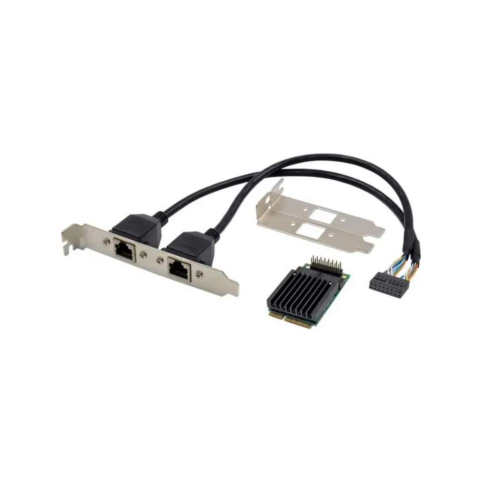 Microconnect MiniPCIe netwerkkaart I210 Dual-RJ45