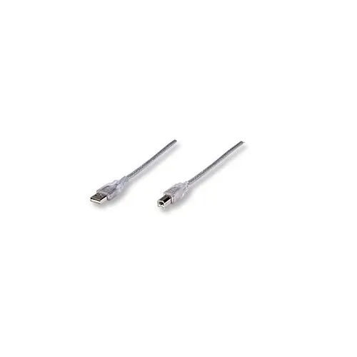 T.E.G. USB 2.0 kabel A-B male 3 meter zilver