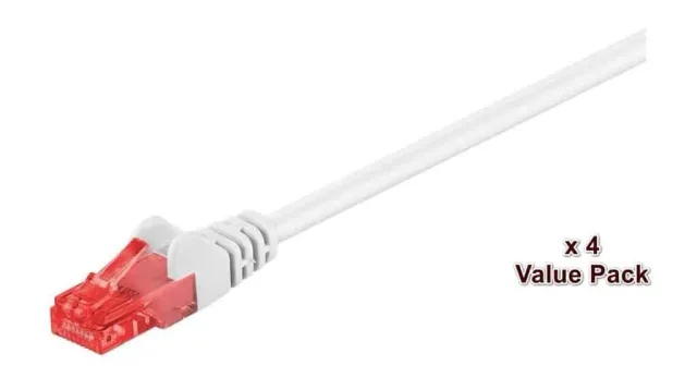 Microconnect CAT6 U/UTP netwerkkabel 20m wit 4 stuks