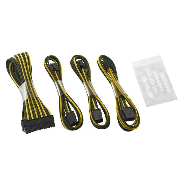 CableMod Classic ModFlex Basic 6+6 kabelverlenging zwart-geel