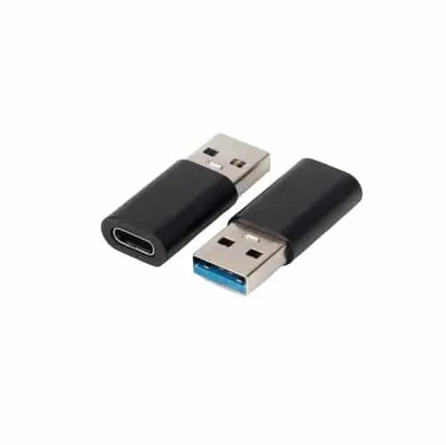 Microconnect USB-A naar USB-C adapter zwart compact
