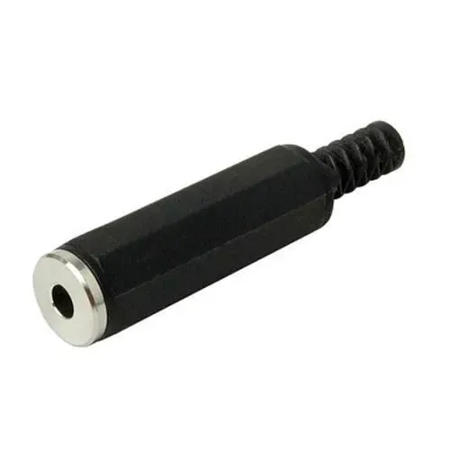 T.E.G. 3,5mm stereo stekker female kunststof soldeer