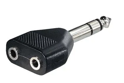 T.E.G. 6.3 stereo verloopadapter 2x 3.5mm
