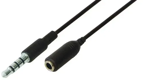 T.E.G. iPhone 3,5mm audiokabel zwart 0,10m stereo