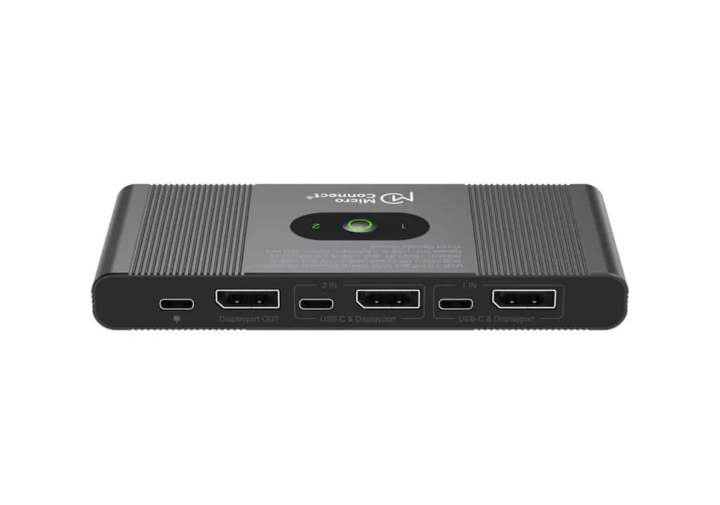 Microconnect DisplayPort USB-C KVM switch 2-poorts 8K
