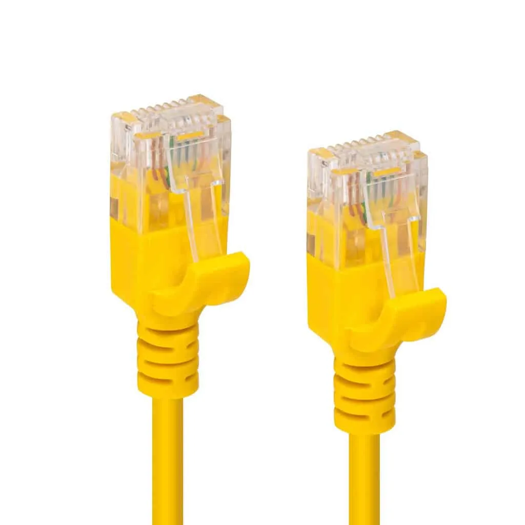 Microconnect CAT6a U/UTP SLIM netwerkkabel 1,5m geel dun