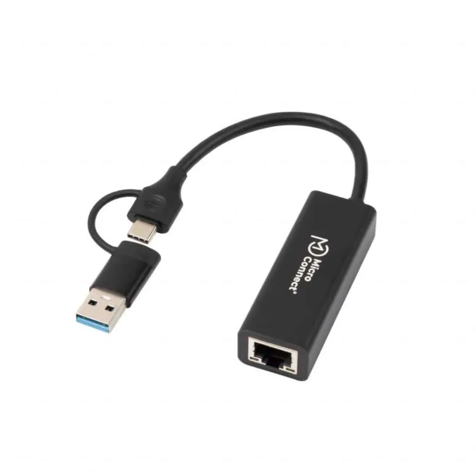 Microconnect Premium USB-C/A naar RJ45 netwerkadapter gigabit