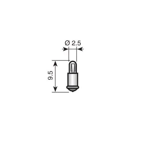 T.E.G. T¾ midget lampje 12V 50mA met flens per stuk