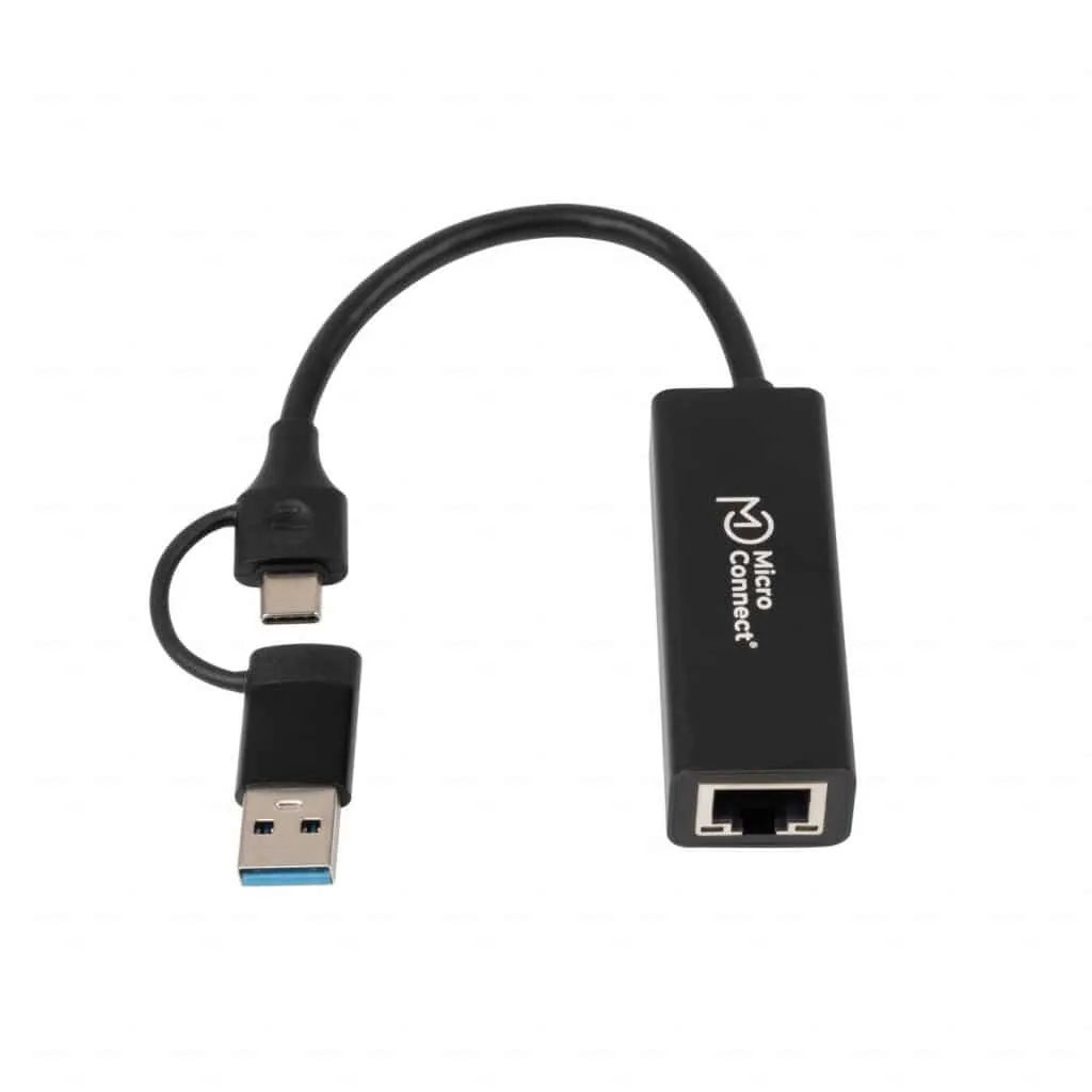 Microconnect Premium USB-C/A naar RJ45 netwerkadapter gigabit
