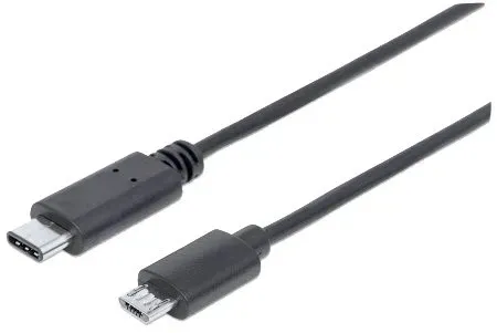 T.E.G. USB 2.0 C micro-B verloopkabel 1m zwart USB 2.0