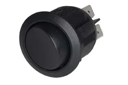 T.E.G. Wipschakelaar inbouw 2x om zwart 23mm 250V