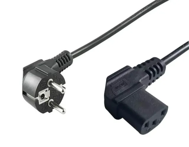 Microconnect Schuko C13 stroomkabel 3m haaks zwart