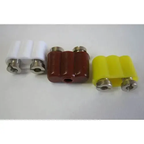 T.E.G. H0 stekker 2-voudig female connector bruin 2,6mm