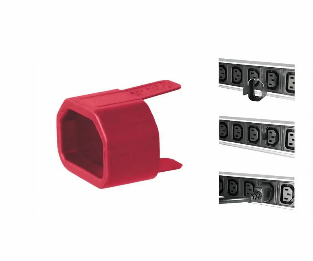 Microconnect C14 borgclip rood voor PDU