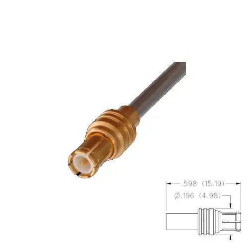 T.E.G. MCX plug male soldeer-crimp RG174 coax