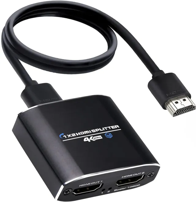 Yauhody HDMI splitter 1 in 2 out 4K 60Hz HDR