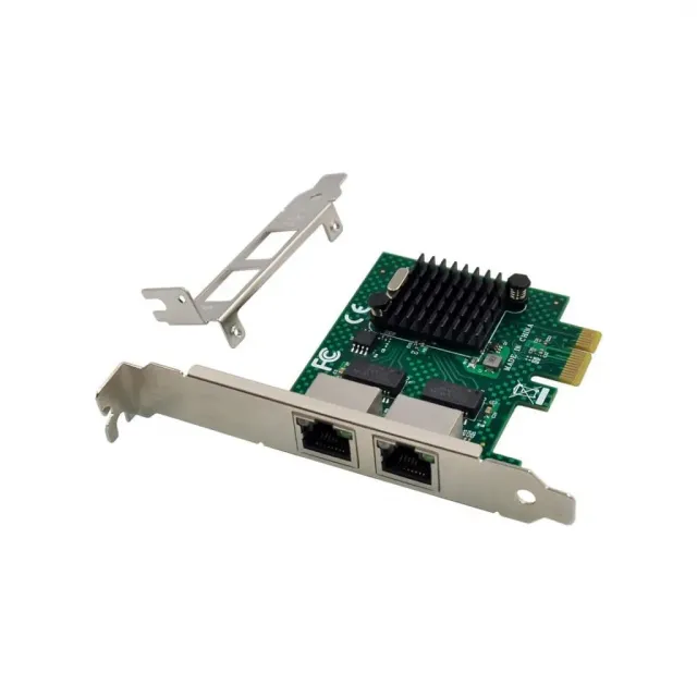 Microconnect BCM5718 netwerkkaart PCIe dual RJ45 1GbE