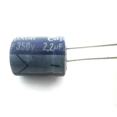 T.E.G. Elco radiaal condensator 2,2uF 350V staand