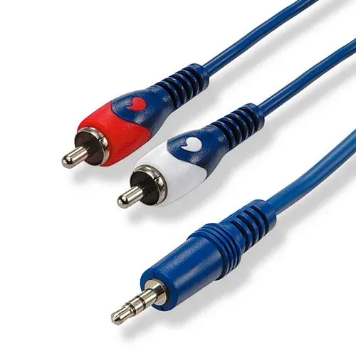 T.E.G. 3,5mm naar 2x cinch verloopkabel 10m