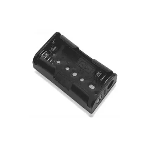 T.E.G. 2x AA batterijhouder vlak met drukknoop per stuk