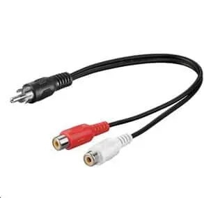 Microconnect RCA naar 2x RCA kabel 0,2m