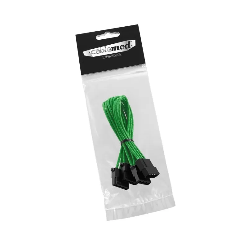 CableMod ModFlex Molex naar 3x Molex adapter groen 30cm
