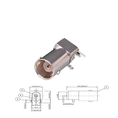 T.E.G. BNC chassisdeel female 50 ohm print
