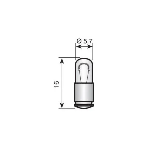 T.E.G. T1¾ midgetlamp 6V 200mA met groef