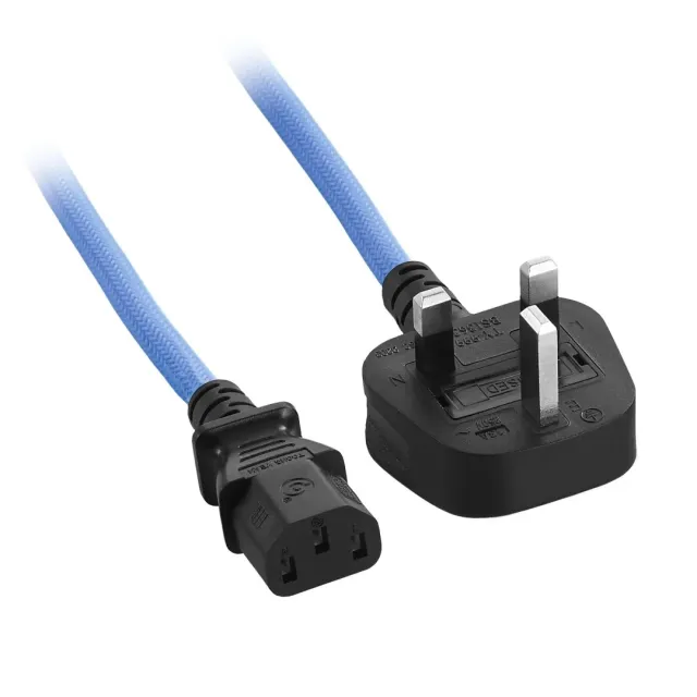 CableMod ModMesh stroomkabel C13 UK 2m lichtblauw