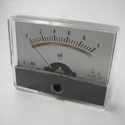 T.E.G. Draaispoel paneelmeter 100uA 60x45mm klasse 2.5