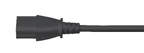 T.E.G. Haakse Schuko CEE 7/7 naar C13 Stroomkabel 5m Zwart