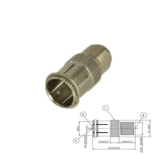 T.E.G. F Verloop Female-Male Snelkoppeling Adapter