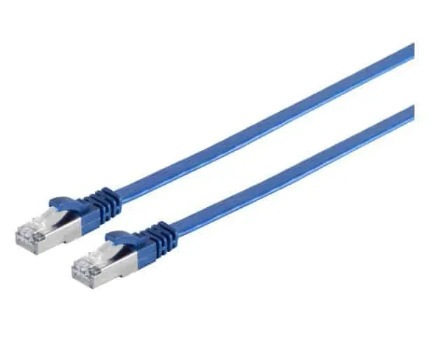 Microconnect CAT6a netwerkkabel plat U/FTP 2m blauw