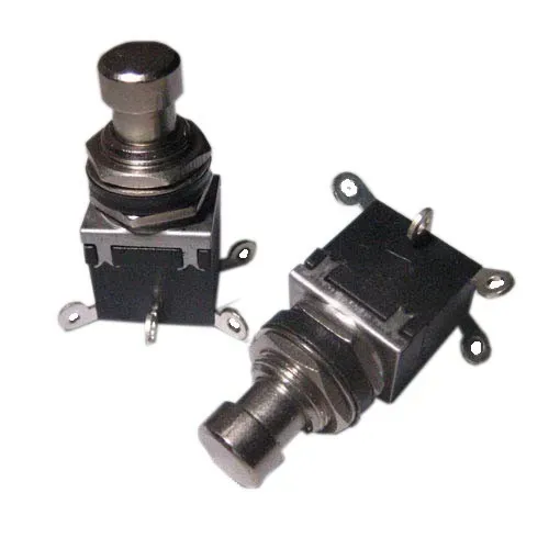 T.E.G. 2x OM voetschakelaar 250V 2A 12mm metaal