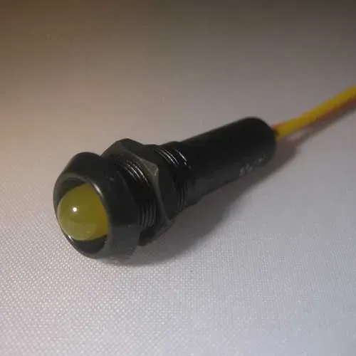 T.E.G. controle led geel knipper 12V 8mm zwart