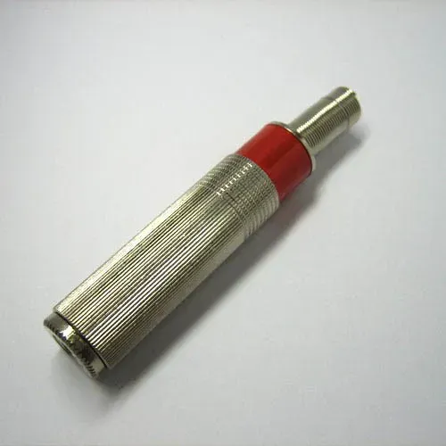 T.E.G. 6,3mm Mono jack female metaal rood