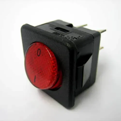 T.E.G. wipschakelaar inbouw rood 2x aan/uit 250V