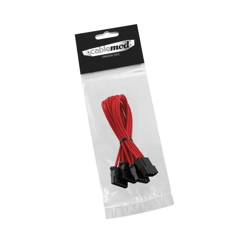 CableMod ModFlex Molex naar 3x Molex kabel 30cm rood