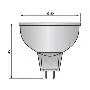 T.E.G. MR16 LED lampje 12V 1.5W 18 LEDs wit