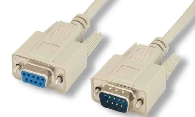 Microconnect D-SUB seriële kabel 9-polig 10m zwart