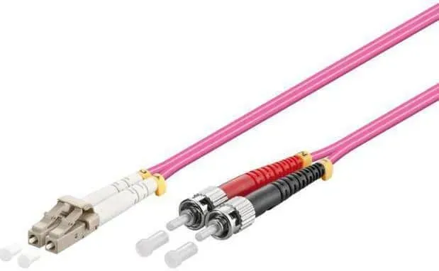 Microconnect OM4 LC-ST glasvezelkabel 20m violet duplex