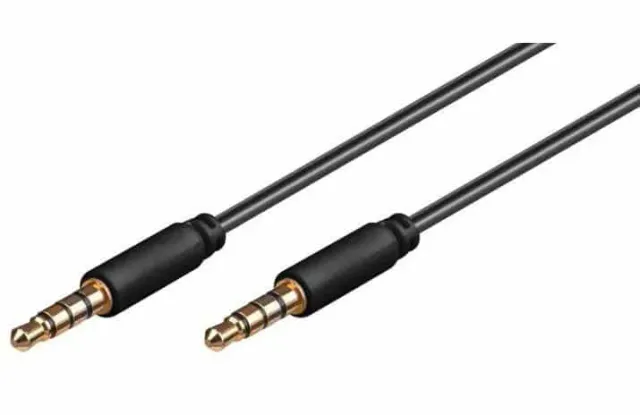 Microconnect 3,5mm minijack verlengkabel 0,5m stereo 4-polig