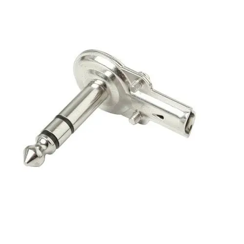 T.E.G. Jackstekker 6.3mm Stereo Haaks Metaal