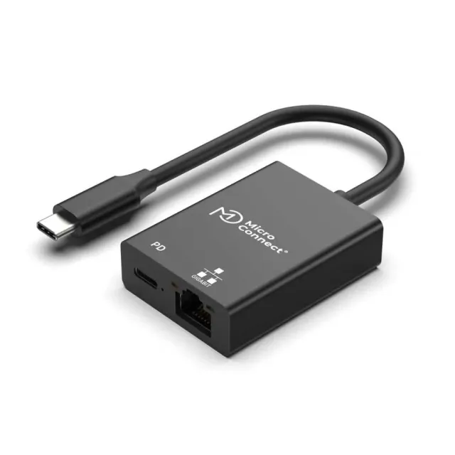 Microconnect Premium USB-C netwerkadapter RJ45 + PD