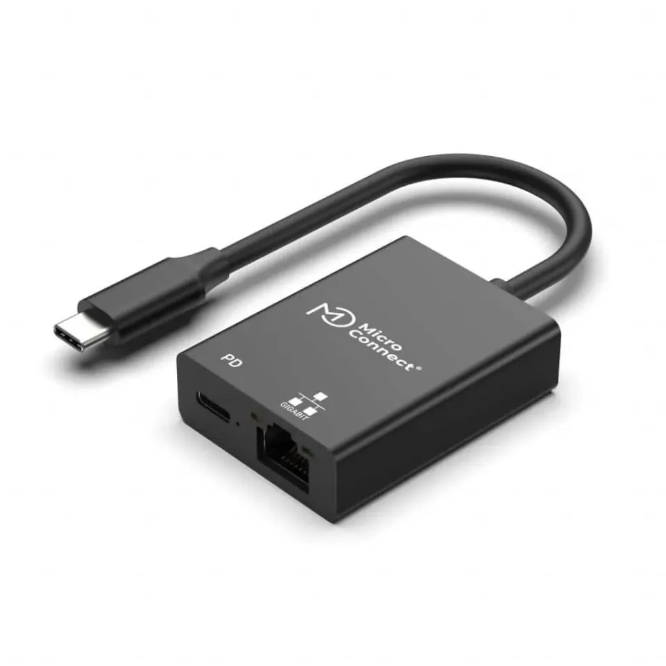 Microconnect Premium USB-C netwerkadapter RJ45 + PD