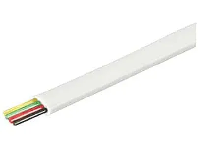 Microconnect telefoon flat telefoonkabel 100m 4-aderig wit