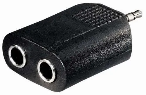 T.E.G. 3,5mm naar 2x 6,3mm verloopadapter stereo